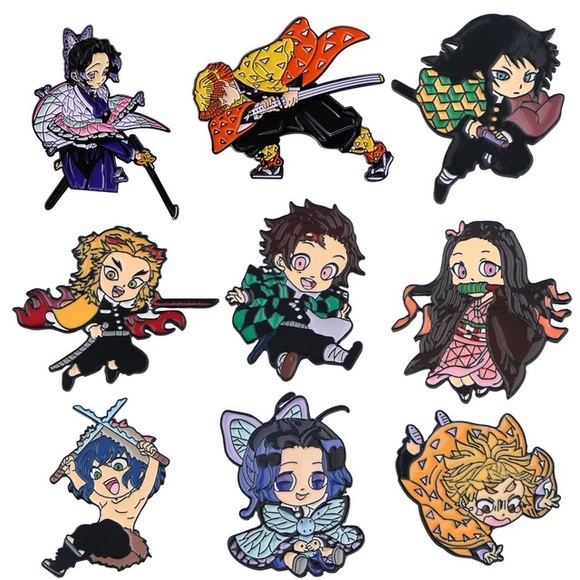 Demon Slayer Nezuko Kamado Manga Metal Enamel Pin Brooch - Picture 6 of 6